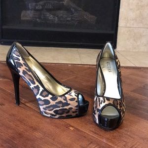 Animal print heel